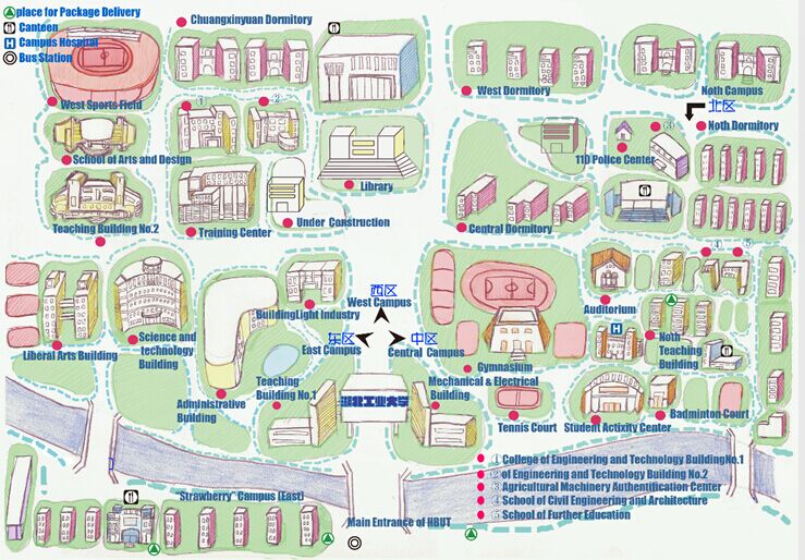 湖北工业大学地图高清图片